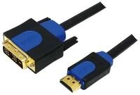 LogiLink LogiLink CHB3102 Videokabel-Adapter 2 m HDMI DVI-D Schwarz, Blau