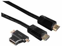 Hama High Speed HDMI™-Kabel Stecker-Stecker Ethernet 1,5m+HDMI™-Adapter