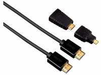 Hama 4K HDMI Highspeed Kabel 1,5 m + Adapter HDMI-Kabel, HDMI, HDMI Typ C...