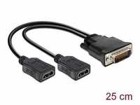 Delock DELOCK Adapterkabel DMS-59 Stecker > 2x HDMI Buchse 25cm Computer-Kabel