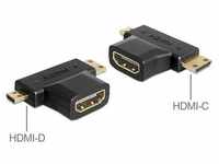 Delock Adapter HDMI-A Buchse > HDMI-C + HDMI-D Stecker Computer-Kabel, HDMI,...