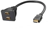 Goobay HDMI Y-Adapter 2x HDMI-Buchse(A) zu HDMI-Stecker(A Adapter