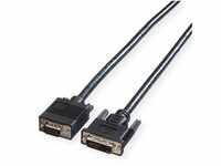 ROLINE DVI-VGA-Kabel, DVI (12+5) ST - HD15 ST Audio- & Video-Kabel, HD D-Sub...