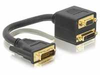 Delock 65052 - Adapter - DVI-I-Stecker zu DVI-I und VGA-Buchse Computer-Kabel,...