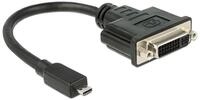 Delock DeLOCK 65563 Videokabel-Adapter 0,2 m DVI-D Micro-HDMI Schwarz...