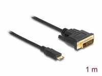 Delock HDMI Kabel Mini-C Stecker > DVI 24+1 Stecker 1 m HDMI-Kabel, HDMI...