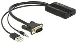 Delock 62597 Videokabel-Adapter 0,25 m HDMI Typ A (Standard) VGA (D-Sub)...