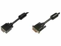 Digitus DVI / VGA Adapterkabel 2 m HDMI-Kabel, (2.00 cm), schraubbar, mit...