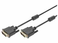 Digitus DVI Anschlusskabel HDMI-Kabel, schraubbar, mit Ferritkern