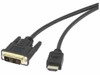 Renkforce DVI 18+1pol. zu HDMI Anschlusskabel 1.8 m HDMI-Kabel, vergoldete