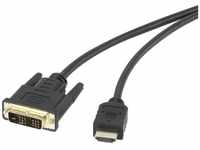 Renkforce DVI 18+1pol. zu HDMI Anschlusskabel 5 m HDMI-Kabel, (5.00 cm),...