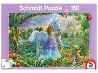 Schmidt-Spiele Prinzessin mit Einhorn und Schloß (150 Teile)