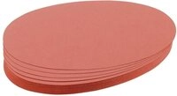 FRANKEN Moderationskoffer Moderationskarte - Oval, 190 x 110 mm, rot, 500 St&uuml;ck
