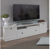 trendteam Lowboard Lowboard TV-Unterteil Baxter, Landhausstil, wei&szlig;, ohne
