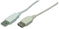 LogiLink LogiLink 2m USB 2.0 USB Kabel USB A 0,48 Gbit/s Grau USB-Kabel