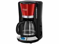RUSSELL HOBBS Filterkaffeemaschine Colours Plus+ Flame Red 24031-56, 1,25l