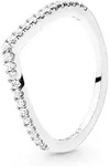 Pandora Fingerring Pandora Sparkling Wishbone Ring 196316CZ Damenring 56