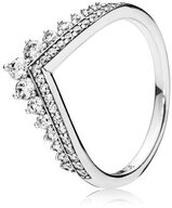 Pandora Fingerring Pandora 197736CZ-64 Tiara Wishbone Silver Ring wit Size 64