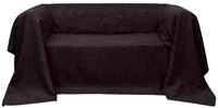 vidaXL Tagesdecke, Micro-Suede Sofa&uuml;berwurf Tagesdecke Braun 270 x 350 cm