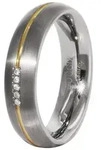 Boccia Fingerring Titanium Damen goldfarben 58/18,5