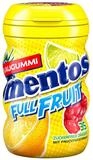 MENTOS S&uuml;&szlig;igkeit, Mentos Kaugummi Full Fruit Geschmack in toller Curvy Dose 70g