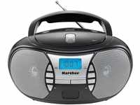 Karcher RR 5025-B Boombox (tragbarer CD-Player mit UKW Radio, Batterie- /