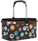 anndora Einkaufskorb mit stabilem Aluminiumrahmen, 22 l, Stoff durch Klettverschluss