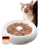 Lucky-Kitty Futternapf Napf f&uuml;r Katzen aus Keramik mit spezieller Innenfl&auml;che