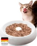Lucky-Kitty Futternapf Napf f&uuml;r Katzen aus Keramik mit spezieller Innenfl&auml;che
