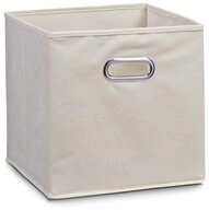 Zeller Present Aufbewahrungskorb Aufbewahrungsbox, Vlies, beige, 28 x 28 x 28 cm
