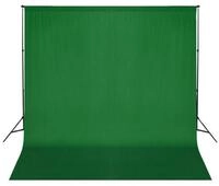 vidaXL Fotohintergrund, Hintergrundtuch Baumwolle Gr&uuml;n 300 x 300 cm Chroma-Key