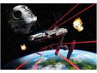 Komar Fototapete Star Wars Millennium Falcon, 368x254 cm (Breite x Höhe),...