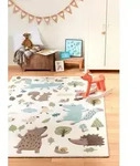 Sigikid Kinderteppich Forest, rechteckig, H&ouml;he: 13 mm, Wald Tiere Design, Kurzflor