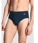 CALIDA Slip Cotton 1:1 Herren (1-St) weiche Feinripp-Qualit&auml;t mit Softbund blau S