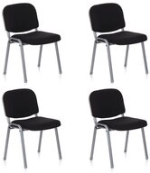 hjh OFFICE 4-Fu&szlig;stuhl XT 600 Stuhl Stoff 4 St., 4er Set Besucherst&uuml;hle gepolstert,