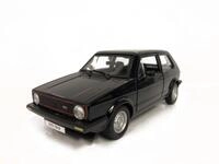 Bburago Modellauto VW Golf 1 GTI 1979 (schwarz), Ma&szlig;stab 1:24, Originalgetreue