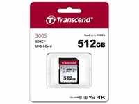 Transcend SDXC Karte 512GB Speicherkarte 300S UHS-I U3 4K V30 Class 10...