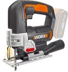 Worx Akku-Stichs&auml;ge WX543.9, mit Absaug-Adapter, 45&deg; Gehrungsschnitte, ohne Akku &