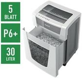 LEITZ Aktenvernichter Office Pro P6+, Mikroschnitt 1x5 mm, bis 5 Blatt, 30 Liter