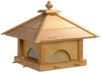 LUXUS-VOGELHAUS Futterhaus Vogelhaus "4 Schubladen", Eiche