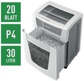 LEITZ Aktenvernichter Office Pro P4, Partikelschnitt 4x40 mm, bis 20 Blatt, 30...