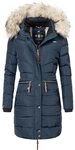 Navahoo Steppmantel Paula stylischer Winter Parka m. edlem Fellimitat