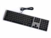 matias Apple-Tastatur (Aluminium Erweiterte USB Tastatur DE für Mac OS, space...
