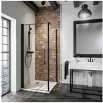 Schulte Eckdusche Alexa Style 2.0, BxT: 90x90 cm, Sicherheitsglas, 2-tlg., Dreht&uuml;r