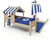 Wickey Kinderbett CrAzY Finny Abenteuerbett mit Schiffsanbau aus Massivholz (Set,