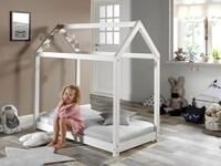 Faizee M&ouml;bel Kinderbett Hausbett Cabane Liegefl&auml;che 70 x 140 cm Natur oder Wei&szlig;