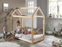 Faizee M&ouml;bel Kinderbett Hausbett Cabane Liegefl&auml;che 70 x 140 cm Natur oder Wei&szlig;