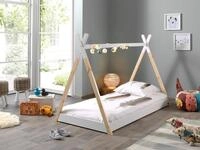 Vipack Kinderbett Tipi, mit Querstange in Zelt-Optik, Kiefer massiv (inkl.