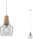 Paulmann Pendelleuchte Neordic Ylvie max. 1x20W Klar/Holz 230V Glas/Holz, ohne