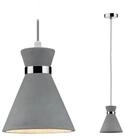 Paulmann Pendelleuchte Verve IP44 max. 20W Grau/Chrom 230V Beton/Metall, ohne